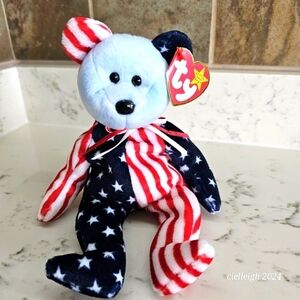 Spangle (blue face) The Bear TY Beanie Baby Vintage